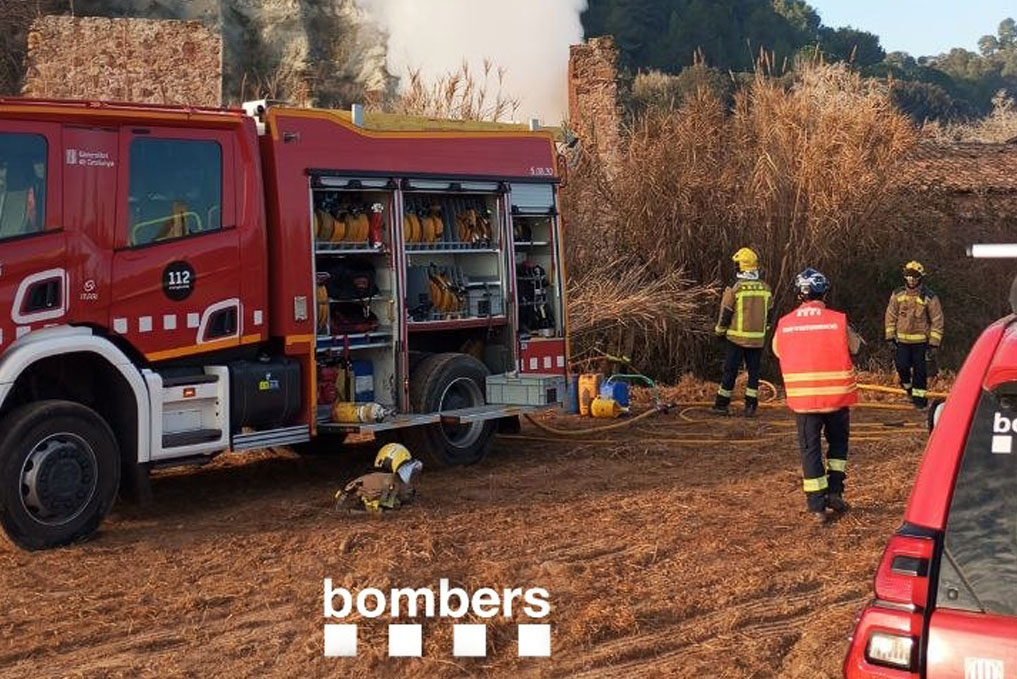 Incendi a la zona del Molí Nou d’Igualada